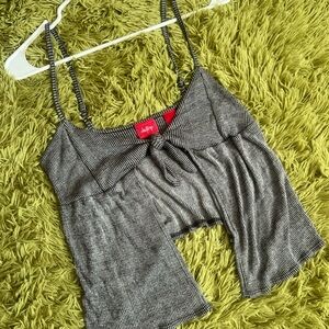 Daytrip Black and Gray Knit Top